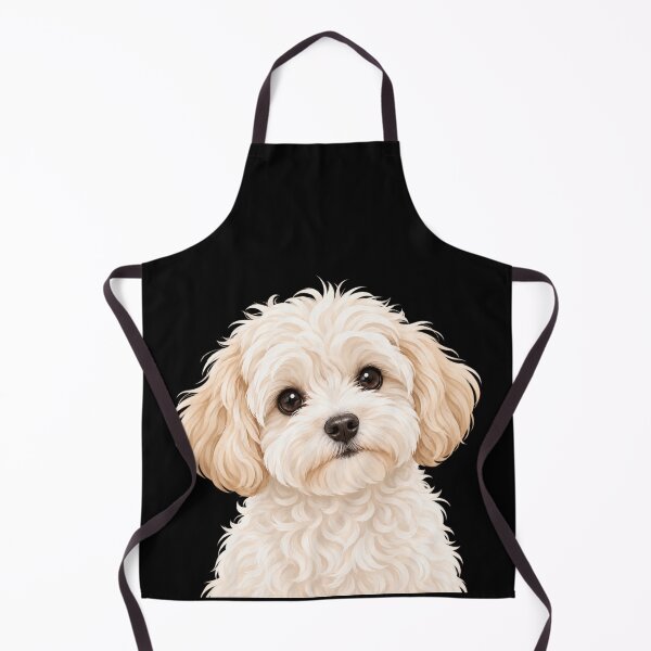 Item preview, Cute Cream Maltipoo Puppy Portrait – Minimalist Fluffy Dog designed and sold by GusiaTreasures.