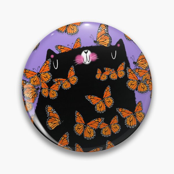 Item preview, Black Cat and Monarch Butterflies designed and sold by poket.piktures.