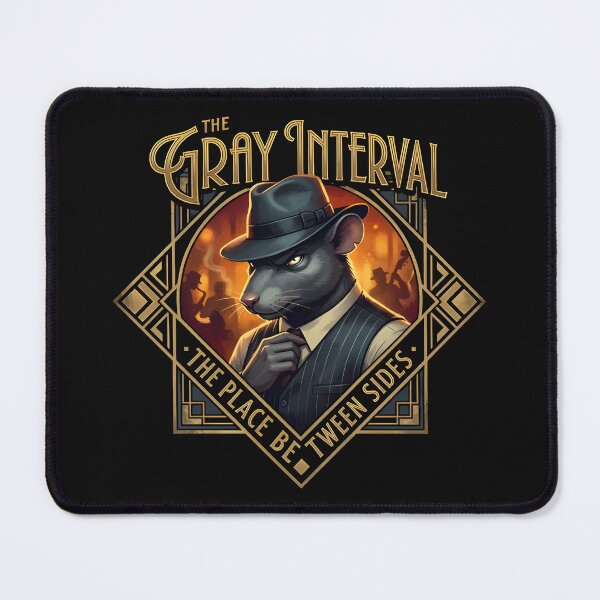 Item preview, The Gray Interval Jazz Club - Retro Art Deco Rat Mobster Badge designed and sold by ThegrayInterval.