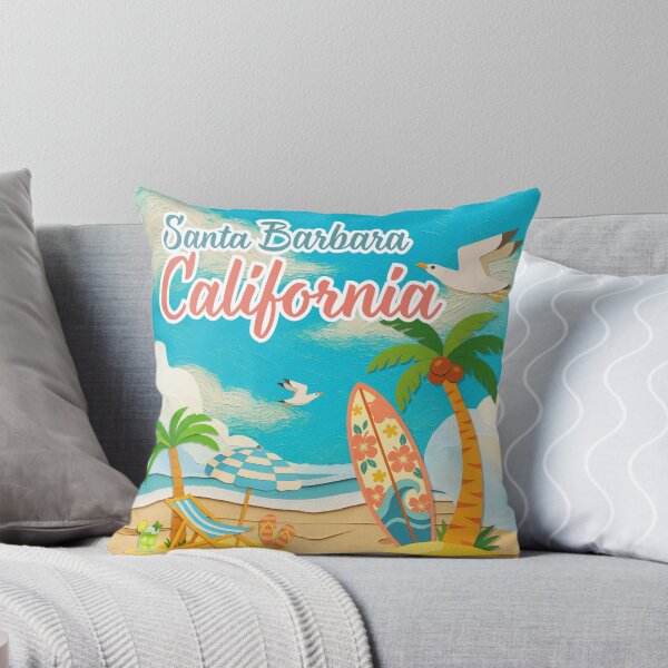 Item preview, Santa Barbara California | Cute Paper Craft Beach Art | Vacation Souvenir designed and sold by DonnaRaine.