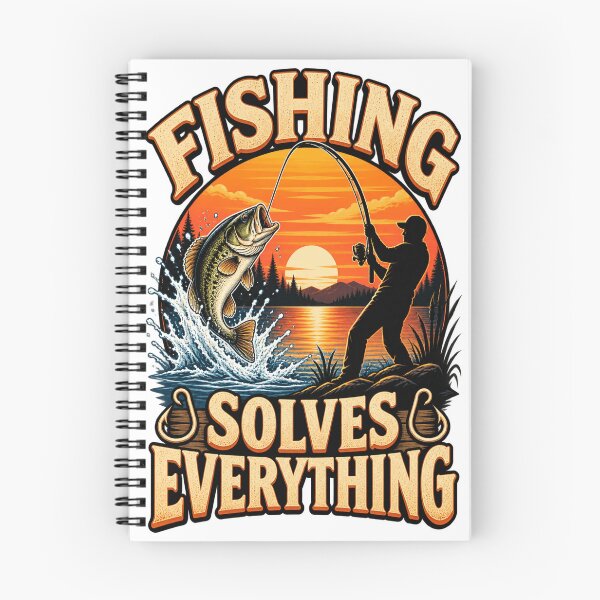 Item preview, Fishing Solves Everything – Funny Bass Fishing Fisherman Design designed and sold by MAJCO-ART.