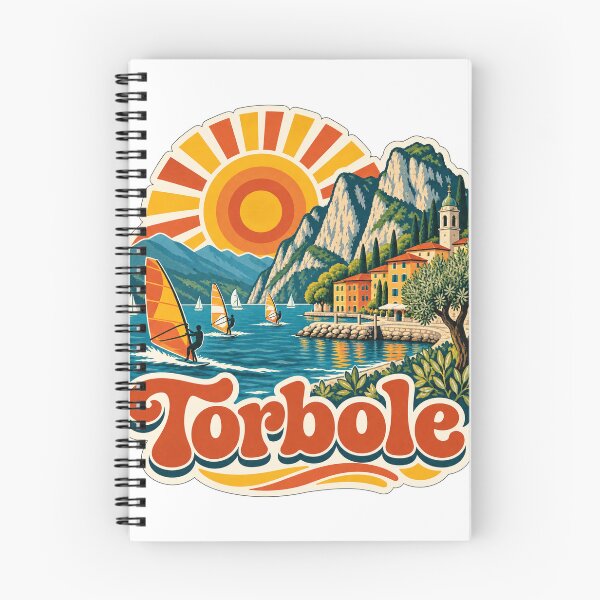 Item preview, Torbole Italy Travel Souvenir - Retro Illustration designed and sold by VisualArtsOasis.