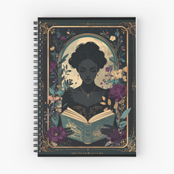 Item preview, Bookish Gothic Beauty Rose Frame Art Nouveau Illustration designed and sold by TripleMoonCrafts.