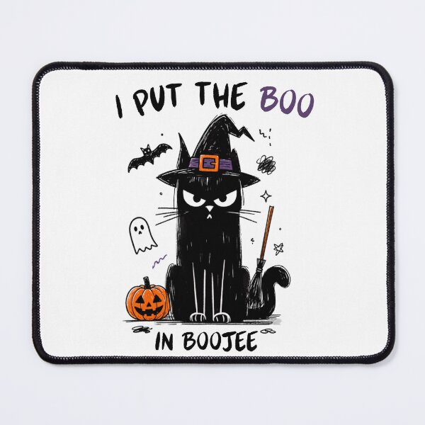 Item preview, I Put the Boo in Boojee - Funny Halloween Witch Cat designed and sold by AnyGil.