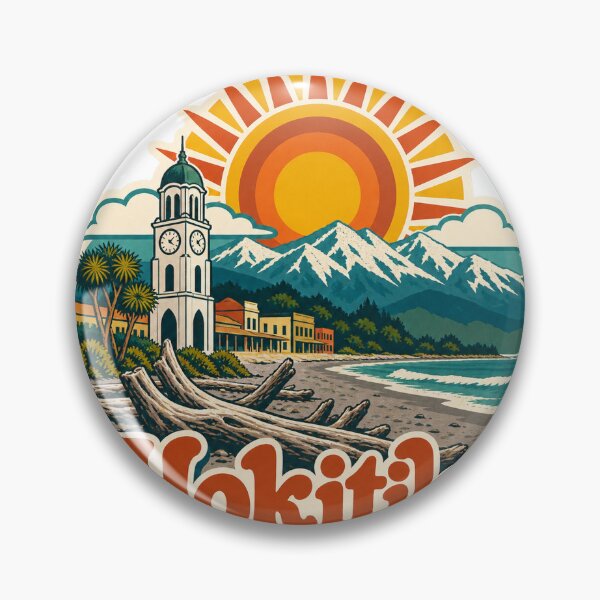 Item preview, Hokitika New Zealand Travel Souvenir - Retro Illustration designed and sold by VisualArtsOasis.