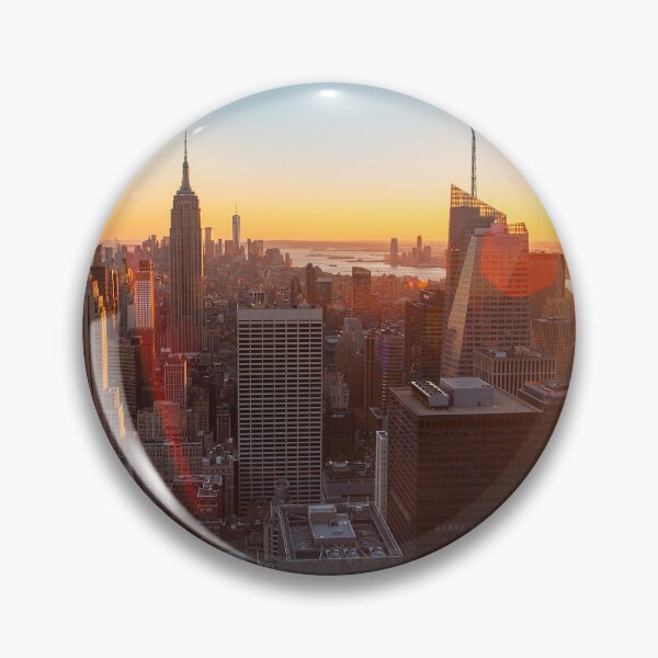 Item preview, NYC Panoramic Skyline - Manhattan Sunset Cityscape designed and sold by DGMaxShop.