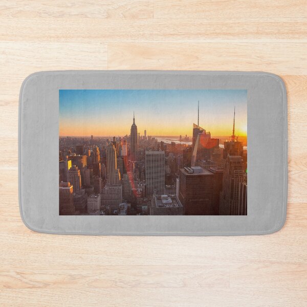 Item preview, NYC Panoramic Skyline - Manhattan Sunset Cityscape designed and sold by DGMaxShop.