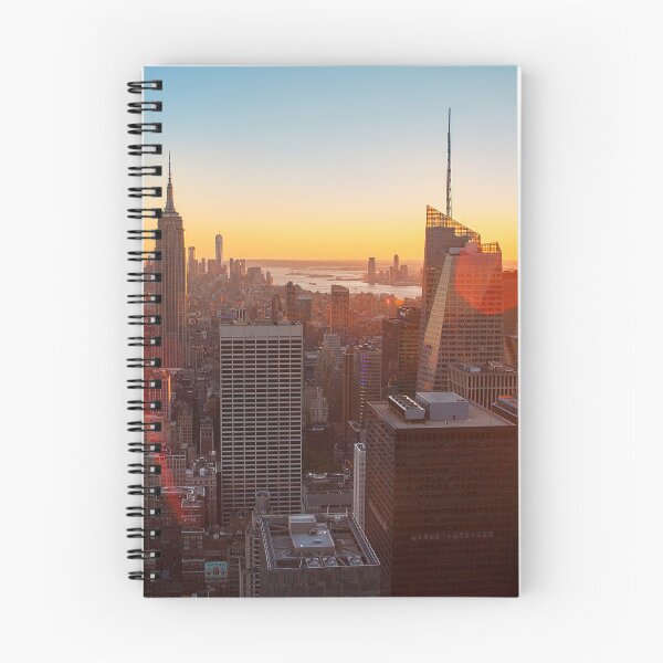 Item preview, NYC Panoramic Skyline - Manhattan Sunset Cityscape designed and sold by DGMaxShop.