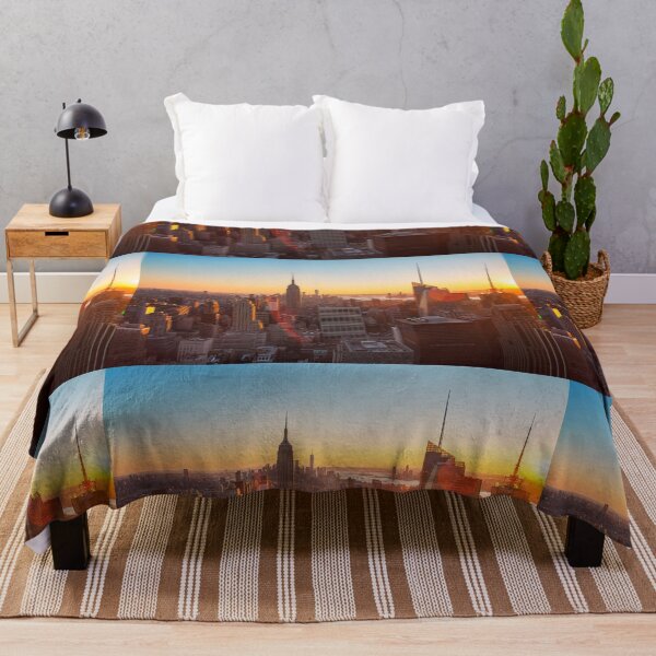 Item preview, NYC Panoramic Skyline - Manhattan Sunset Cityscape designed and sold by DGMaxShop.