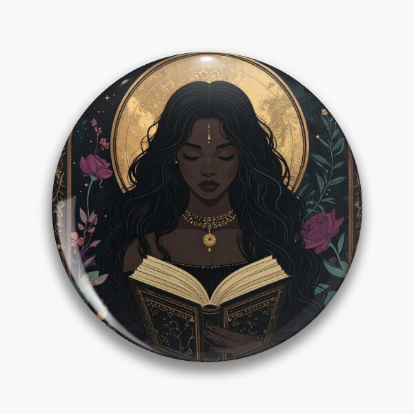 Item preview, Midnight Reader Gothic Rose Portrait Fantasy Art designed and sold by TripleMoonCrafts.