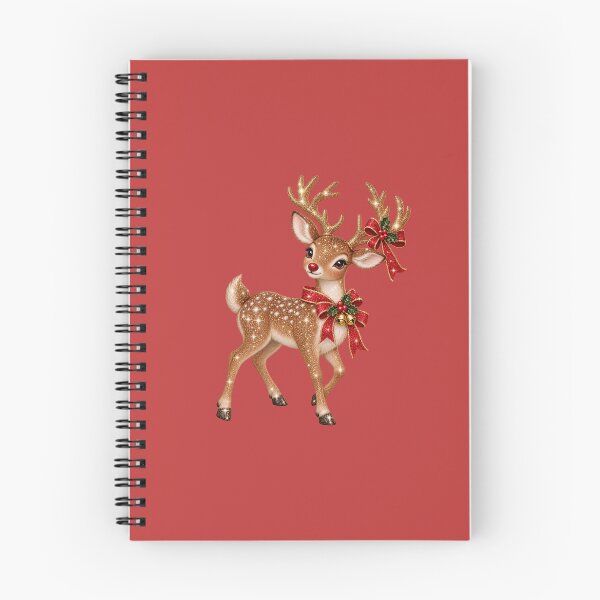 Item preview, Glittery Christmas Reindeer with Bows designed and sold by MIRANDA CREATIVE.