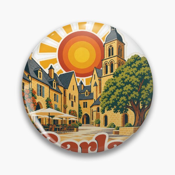 Item preview, Sarlat France Travel Souvenir - Retro Illustration designed and sold by VisualArtsOasis.