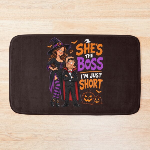 Item preview, She's The Boss I'm Just Short, Witch and Vampire Halloween Couples Design for Tall and Short Couples designed and sold by 519xdesign.