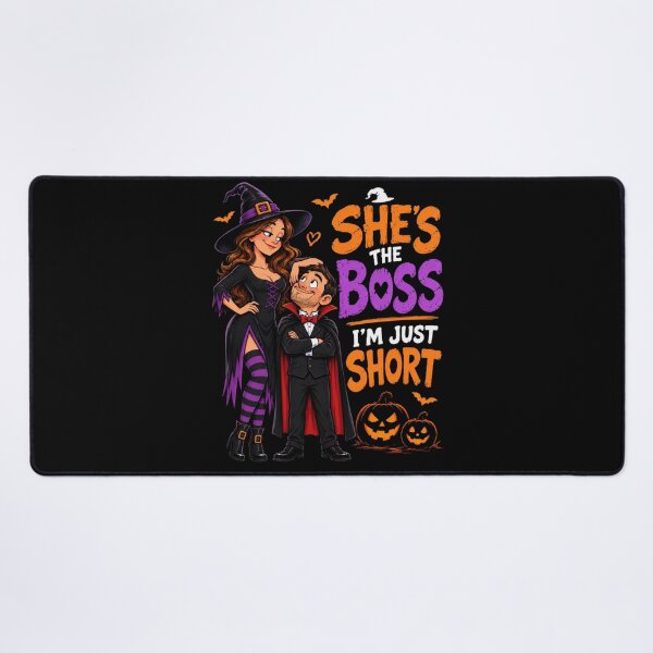 Item preview, She's The Boss I'm Just Short, Witch and Vampire Halloween Couples Design for Tall and Short Couples designed and sold by 519xdesign.