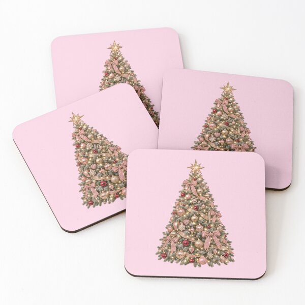 Item preview, Glamorous Pink and Gold Christmas Tree designed and sold by MIRANDA CREATIVE.