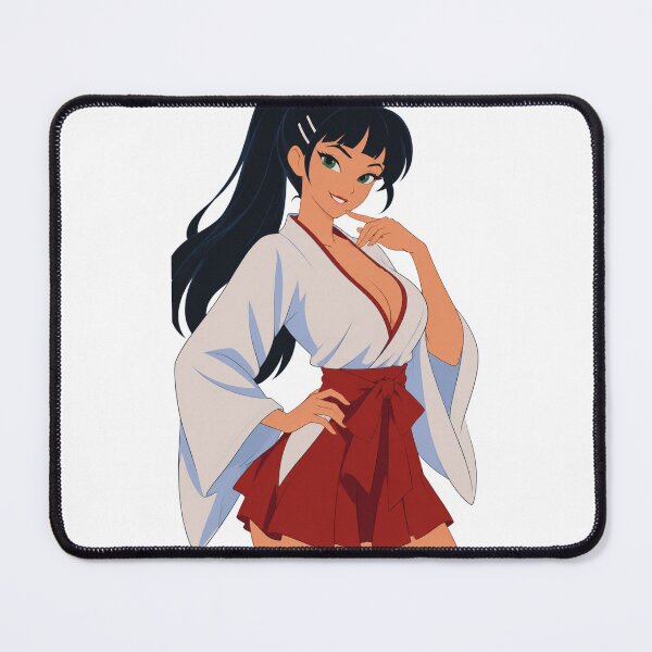 Item preview, Japanese Shrine Maiden – Vintage Cartoon Pin Up designed and sold by Hollow Moon Studios..
