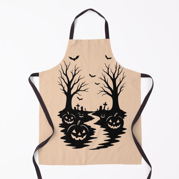 Item preview, Spooky Halloween Cemetery Silhouette Pumpkins and Bats designed and sold by SolutionsArt.