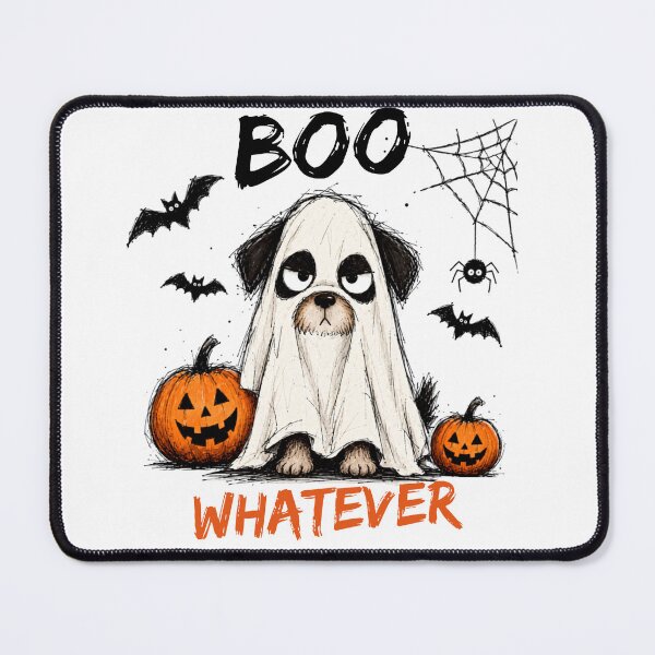 Item preview, Boo Whatever - Funny Tired Dog Ghost Costume Halloween designed and sold by AnyGil.