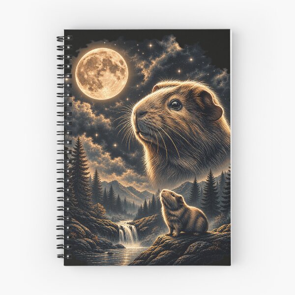Item preview, Guinea Pig Howling at the Moon Shirt, Retro Guinea Pig T-Shirt, Cavy Lover Gift, Moon Animal Graphic Tee, Funny Pet Shirt designed and sold by printshirtart.