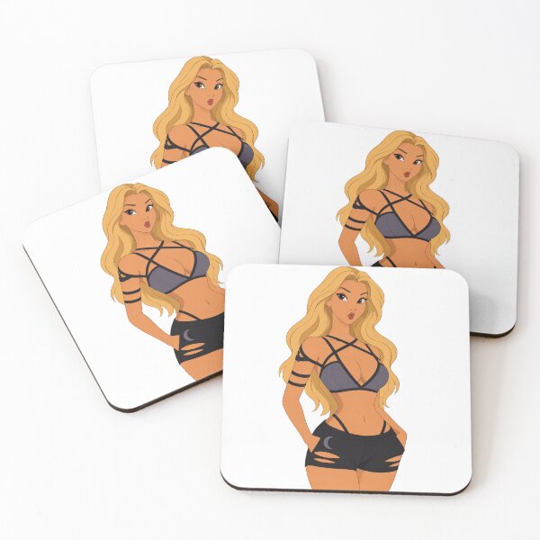 Item preview, Blonde Bombshell – Retro American Cartoon Pin Up designed and sold by  Hollow Moon Studios..