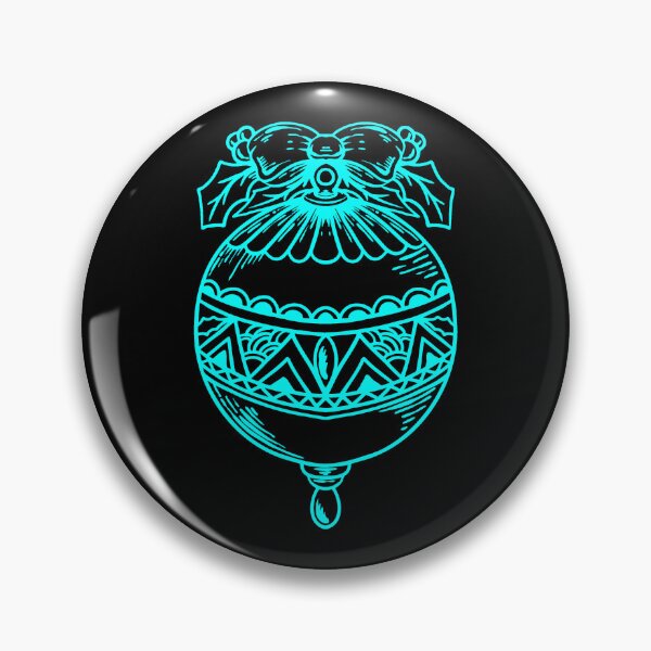 Item preview, Cyan Vintage Christmas Ornament Design designed and sold by pattern-archive.