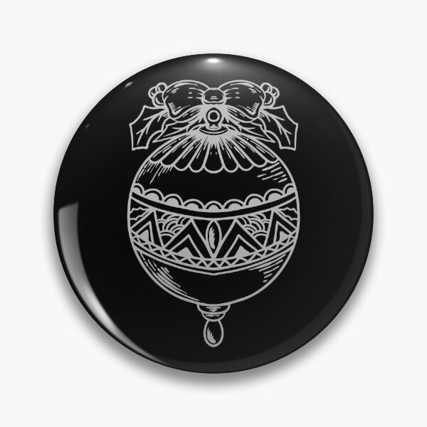 Item preview, Silver Vintage Christmas Ornament Design designed and sold by pattern-archive.