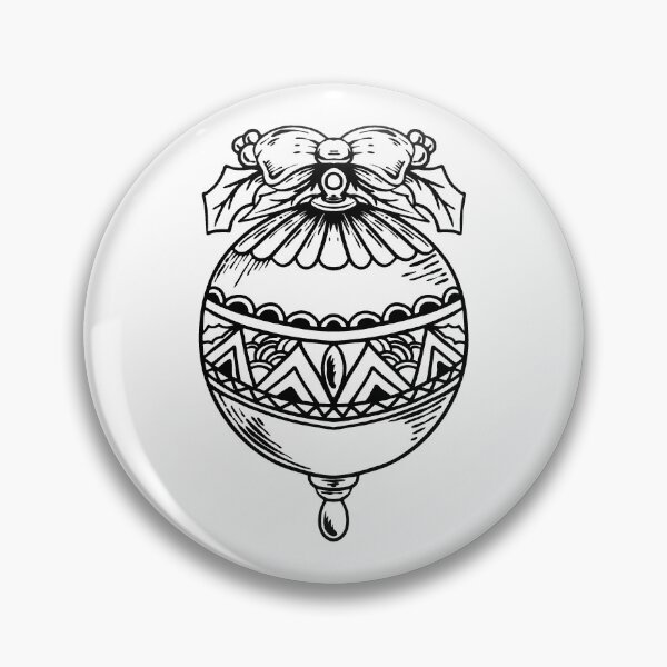 Item preview, Black Vintage Christmas Ornament Design designed and sold by pattern-archive.