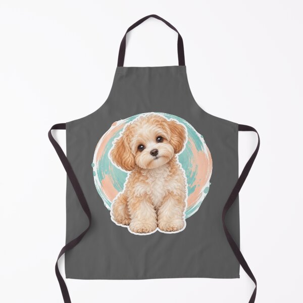 Item preview, Cute Apricot Maltipoo Puppy Pastel Fluffy Dog Illustration designed and sold by GusiaTreasures.