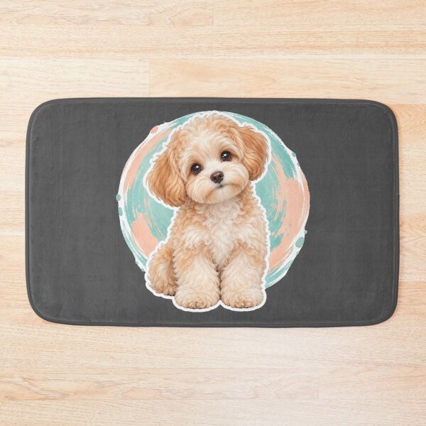 Item preview, Cute Apricot Maltipoo Puppy Pastel Fluffy Dog Illustration designed and sold by GusiaTreasures.
