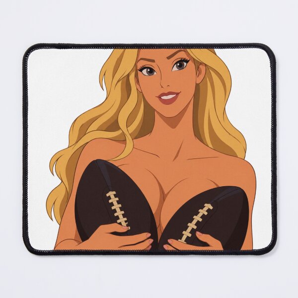 Item preview, Football Glamour – Retro American Cartoon Pin Up designed and sold by Hollow Moon Studios..
