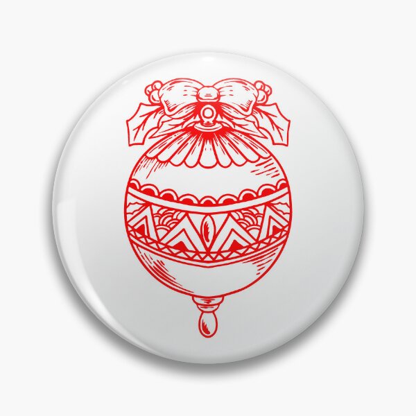 Item preview, Red Vintage Christmas Ornament Design designed and sold by pattern-archive.