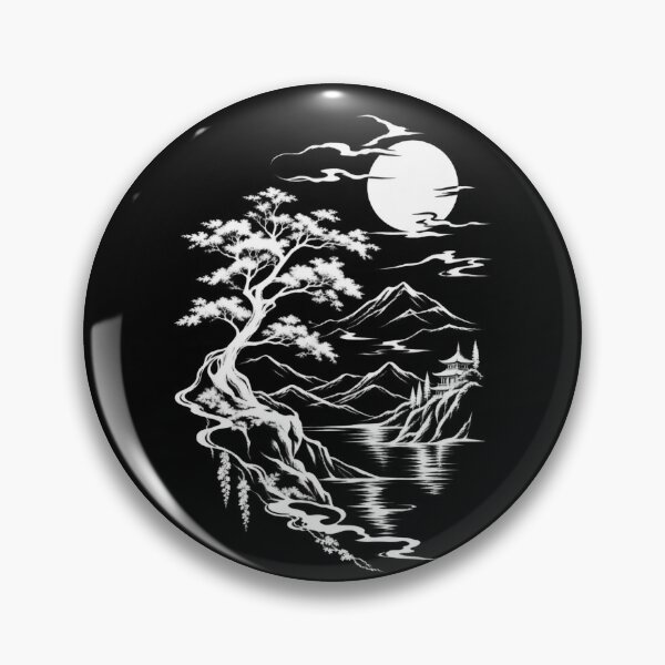 Item preview, Mystical Moonlit Mountain Landscape designed and sold by DoobleU.