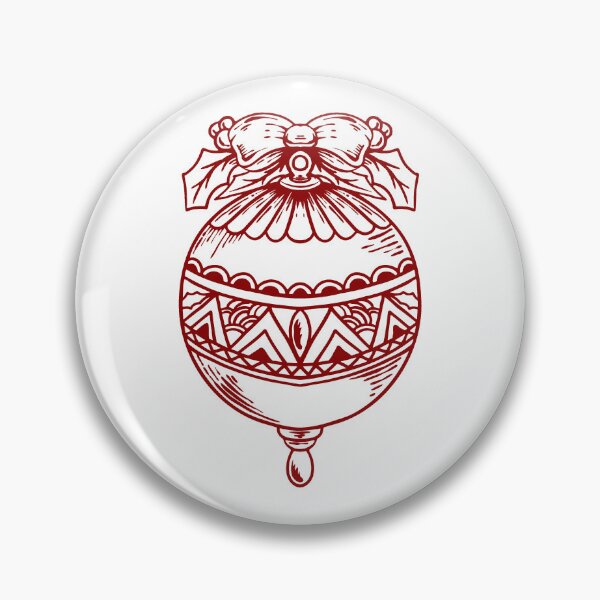 Item preview, Dark Red Vintage Christmas Ornament Design designed and sold by pattern-archive.