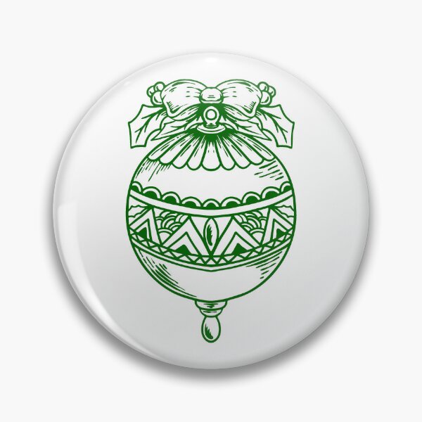 Item preview, Dark Green Vintage Christmas Ornament Design designed and sold by pattern-archive.