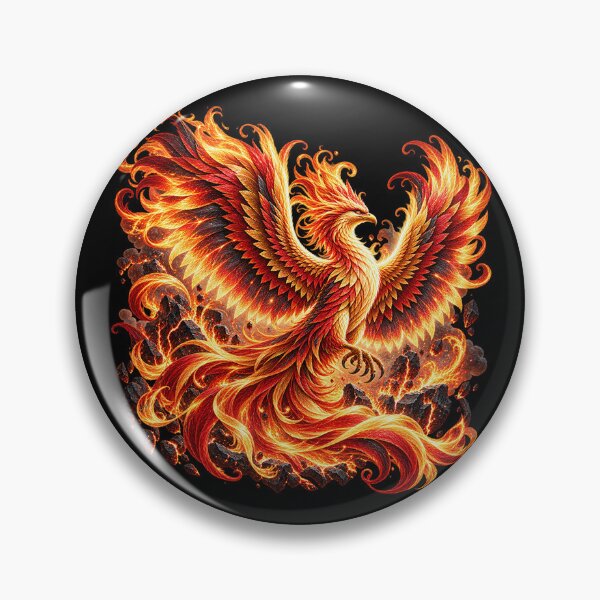 Item preview, Fire Phoenix – Fiery Fantasy Bird of Rebirth designed and sold by TroviTutto.