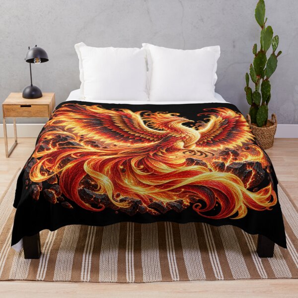 Item preview, Fire Phoenix – Fiery Fantasy Bird of Rebirth designed and sold by TroviTutto.