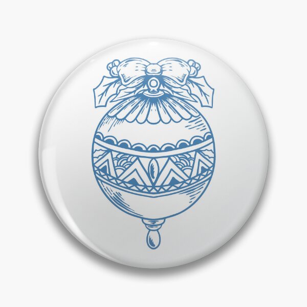 Item preview, Steel Blue Vintage Christmas Ornament Design designed and sold by pattern-archive.