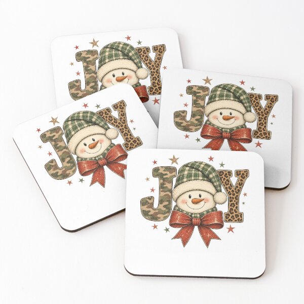 Item preview, JOY Snowman Camo Leopard Print Country Western Christmas designed and sold by DYAFLK.