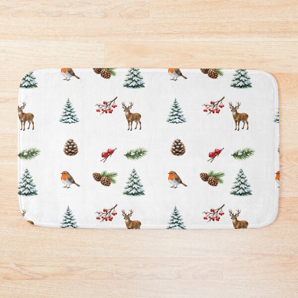 Item preview, Watercolor Winter Forest and Wildlife  designed and sold by silviaol.