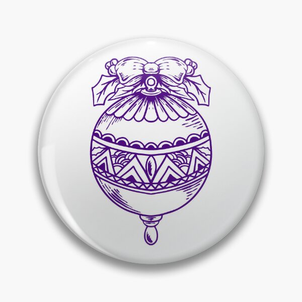 Item preview, Dark Purple Vintage Christmas Ornament Design designed and sold by pattern-archive.