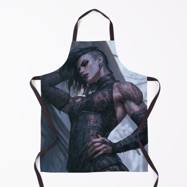 Item preview, Goth Muscle Mommy - Dark Fantasy Undercut Portrait designed and sold by AxeWave.
