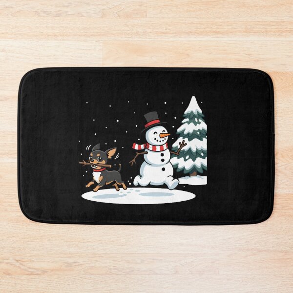 Item preview, Cute Snowman Chasing Pomchi Dog Christmas Owner Pet Love designed and sold by w66aboo.