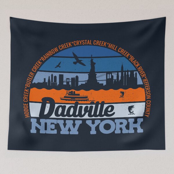 Item preview, Dadville New York Sunset Retro Vintage Local Pride Logo designed and sold by CRHPOD20.