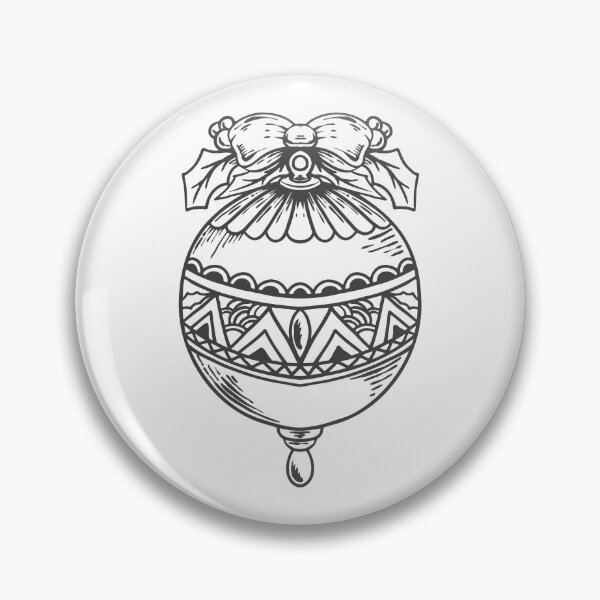 Item preview, Dark Gray Vintage Christmas Ornament Design designed and sold by pattern-archive.
