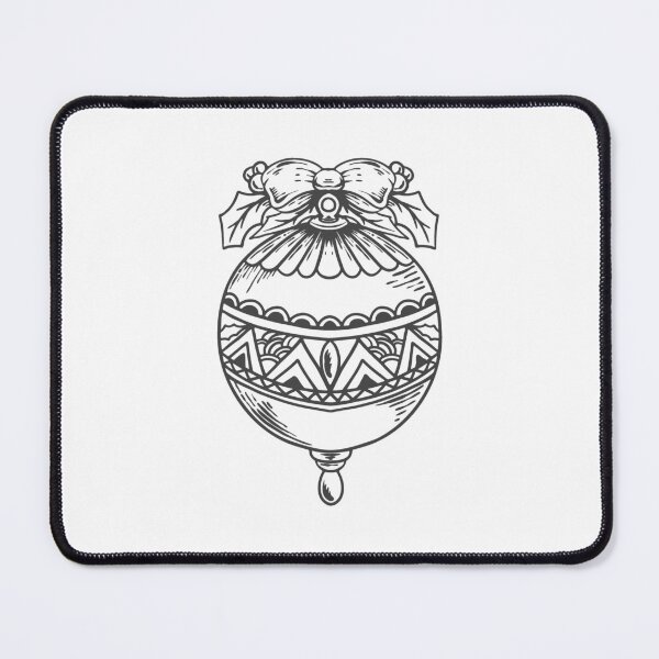 Item preview, Dark Gray Vintage Christmas Ornament Design designed and sold by pattern-archive.