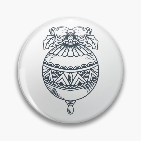 Item preview, Charcoal Vintage Christmas Ornament Design designed and sold by pattern-archive.
