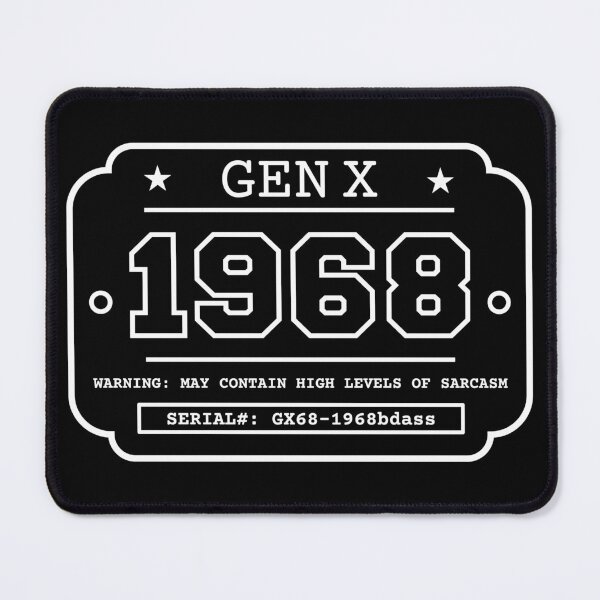 Item preview, 1968 GEN X Badge Vintage Industrial Label Generation X Design Retro Birthday Year designed and sold by HYPNK.