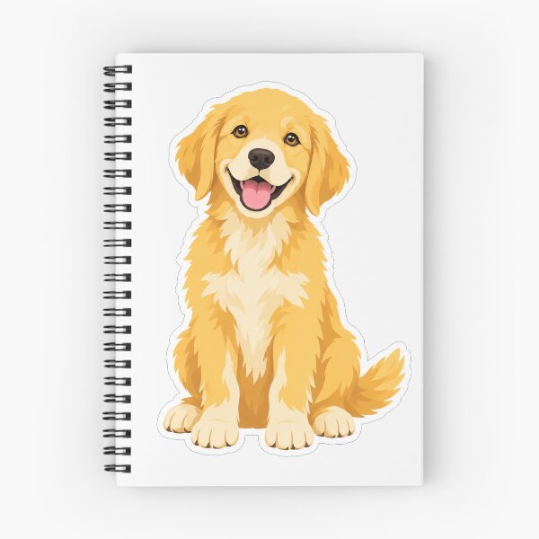 Item preview, Happy Golden Retriever Puppy Dog Illustration designed and sold by Owcomm.