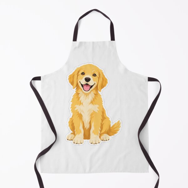 Item preview, Happy Golden Retriever Puppy Dog Illustration designed and sold by Owcomm.