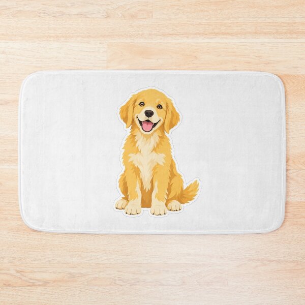 Item preview, Happy Golden Retriever Puppy Dog Illustration designed and sold by Owcomm.